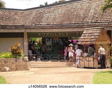 Stock Photograph -  Waikiki, Honolulu, Oahu, HI, Hawaii, Honolulu Zoo. Fotosearch