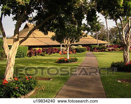 Stock Image -  Wailuku, Ioa Valley, Maui, HI, Hawaii, Maui Tropical Plantation . Fotosearch