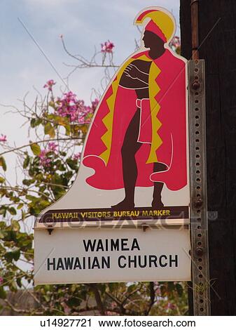 Waimea, Kauai, HI, Hawaii, Westside, Waimea Hawaiian Church, colorful official marker View Large Photo Image Stock Image - Waimea, Kauai, HI, Hawaii, Westside, Waimea Hawaiian Church, colorful official marker. Fotosearch