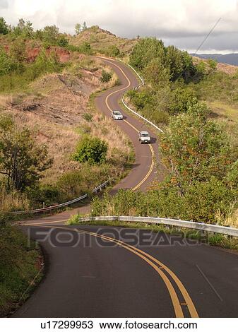 Stock Image -  Waimea, Kauai, HI, Hawaii, Westside, Waimea Canyon, Waimea Canyon Road. Fotosearch