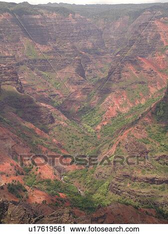 Stock Image -  Waimea, Kauai, HI, Hawaii, Westside, Waimea Canyon, Kokee State Park, Grand Canyon of the Pacific. Fotosearch