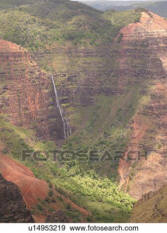 Stock Photo -  Waimea, Kauai, HI, Hawaii, Westside, Waimea Canyon, Waimea Canyon State Park, Grand Canyon of the Pacific. Fotosearch