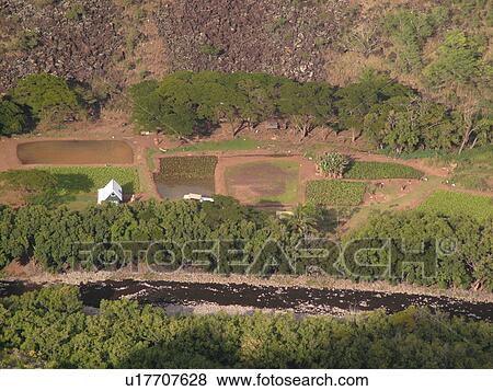 Stock Photo -  Waimea, Kauai, HI, Hawaii, Westside, Waimea Canyon, Grand Canyon of the Pacific, Kikiaola Menehune Ditch. Fotosearch