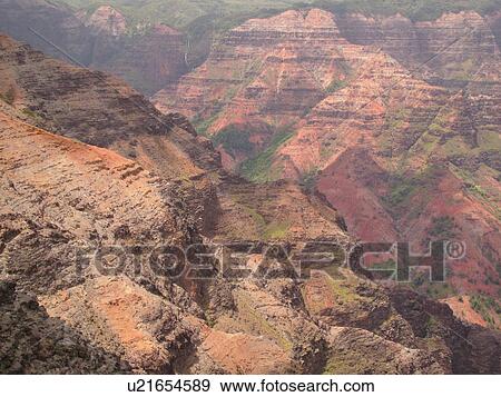 Stock Photo -  Waimea, Kauai, HI, Hawaii, Westside, Waimea Canyon, Kokee State Park, Grand Canyon of the Pacific. Fotosearch