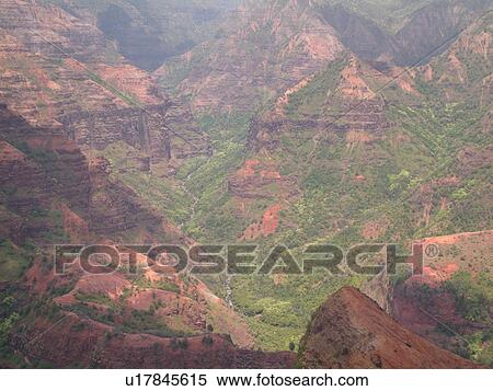 Stock Photography -  Waimea, Kauai, HI, Hawaii, Westside, Waimea Canyon, Kokee State Park, Grand Canyon of the Pacific. Fotosearch