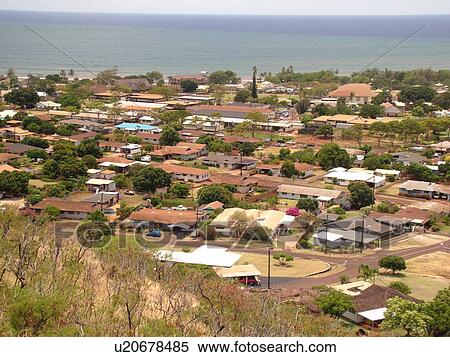 Stock Photography -  Waimea, Kauai, HI, Hawaii, Westside, aerial. Fotosearch