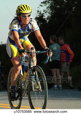 Stock Photography -  Waitsfield, VT, Vermont, Green Mountain Stage Race, Appalachian Gap, woman, biking, racing. Fotosearch