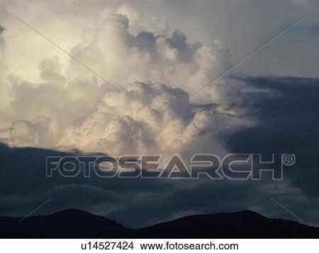 Picture -  Waterbury, VT, Vermont, clouds, Cumulonimbus Incus. Fotosearch