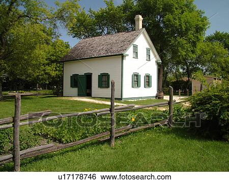 Stock Photograph -  Winnipeg, Canada, MB, Manitoba, Riel House National Historic Site, home of the mother of Louis Riel. Fotosearch