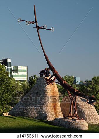 Winnipeg, Canada, MB, Manitoba, sculpture, Meeting Place, The Forks, junction of Red River and Assiniboine River View Large Photo Image Stock Image - Winnipeg, Canada, MB, Manitoba, sculpture, Meeting Place, The Forks, junction of Red River and Assiniboine River. Fotosearch