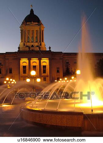 Winnipeg, Canada, MB, Manitoba, Manitoba Legislative Building, evening, fountain View Large Photo Image Stock Image - Winnipeg, Canada, MB, Manitoba, Manitoba Legislative Building, evening, fountain. Fotosearch