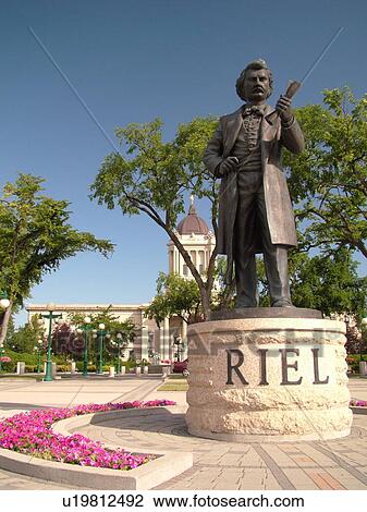 Winnipeg, Canada, MB, Manitoba, Manitoba Legislative Building Grounds, The Louis Riel Statue facing the Assiniboine River View Large Photo Image Stock Image - Winnipeg, Canada, MB, Manitoba, Manitoba Legislative Building Grounds, The Louis Riel Statue facing the Assiniboine River. Fotosearch
