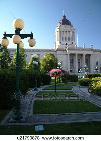 Stock Photo -  Winnipeg, Canada, MB, Manitoba, Manitoba Legislative Building. Fotosearch