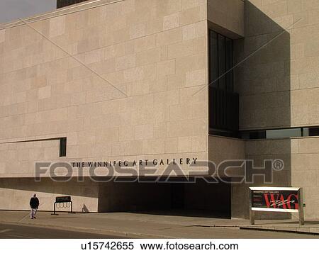 Stock Photography -  Winnipeg, Canada, MB, Manitoba, Downtown, The Winnipeg Art Gallery. Fotosearch