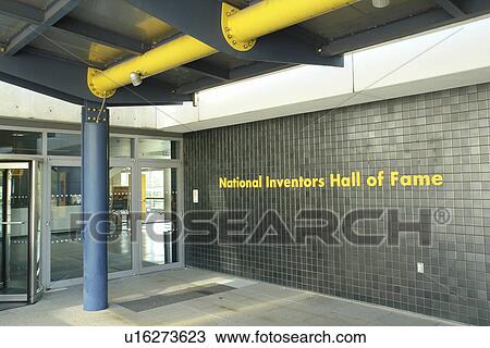 Stock Image -  Akron, OH, Ohio, downtown, National Inventors Hall of Fame. Fotosearch