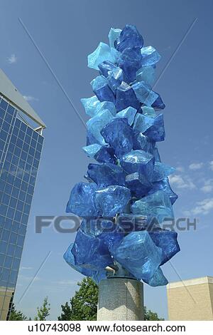 Akron, OH, Ohio, downtown, University of Akron, blue sculpture outside the Goodyear Polymer Center View Large Photo Image Stock Photo - Akron, OH, Ohio, downtown, University of Akron, blue sculpture outside the Goodyear Polymer Center. Fotosearch
