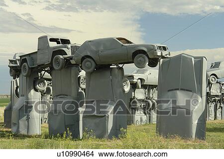 Alliance, NE, Nebraska, Carhenge, replica of England's Stonehenge View Large Photo Image Picture - Alliance, NE, Nebraska, Carhenge, replica of England's Stonehenge. Fotosearch