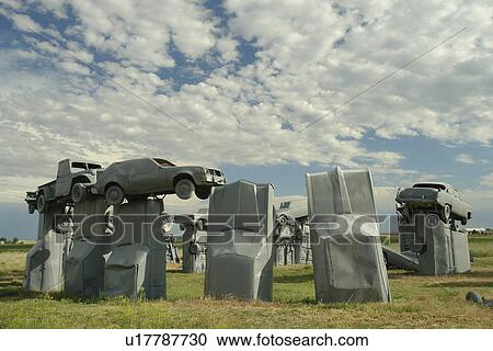 Alliance, NE, Nebraska, Carhenge, replica of England's Stonehenge View Large Photo Image Stock Image - Alliance, NE, Nebraska, Carhenge, replica of England's Stonehenge. Fotosearch