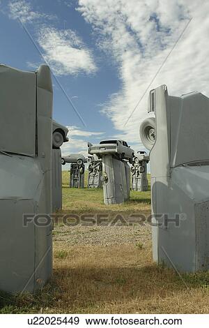 Stock Photo -  Alliance, NE, Nebraska, Carhenge, replica of England's Stonehenge. Fotosearch