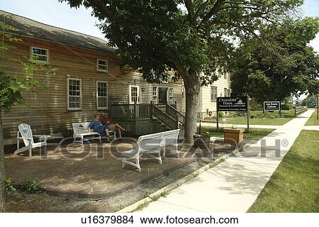 Picture -  Amana, IA, Iowa, Amana Colonies, National Historic Landmark, The Chocolate Haus, Van Essen Galerie. Fotosearch