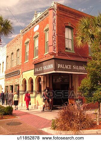 Amelia Island, FL, Florida, Fernandina Beach, downtown, Centre Street, Historic District, Palace Saloon View Large Photo Image Stock Photo - Amelia Island, FL, Florida, Fernandina Beach, downtown, Centre Street, Historic District, Palace Saloon. Fotosearch