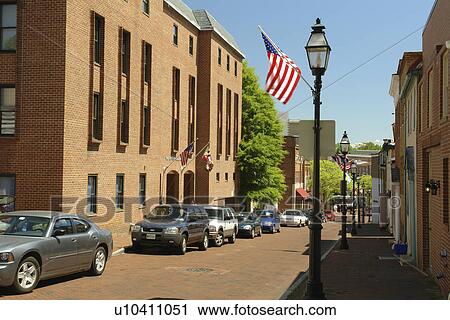 Stock Image -  Annapolis, MD, Maryland, Chesapeake Bay, Historic Downtown. Fotosearch