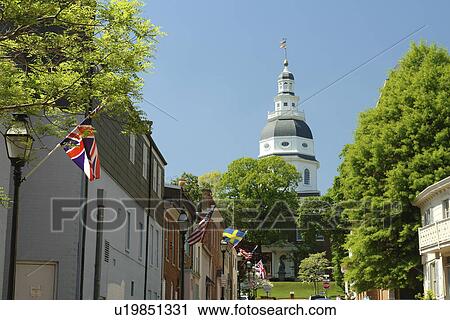Annapolis, MD, Maryland, Chesapeake Bay, Historic Downtown, The Maryland State House, State Capitol Building View Large Photo Image Stock Image - Annapolis, MD, Maryland, Chesapeake Bay, Historic Downtown, The Maryland State House, State Capitol Building. Fotosearch