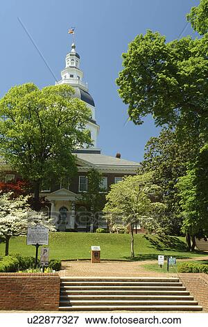 Annapolis, MD, Maryland, Chesapeake Bay, The Maryland State House, State Capitol Building View Large Photo Image Stock Photo - Annapolis, MD, Maryland, Chesapeake Bay, The Maryland State House, State Capitol Building. Fotosearch