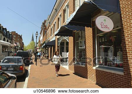 Stock Photograph -  Annapolis, MD, Maryland, Chesapeake Bay, Historic Downtown. Fotosearch