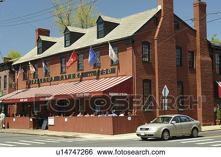 Annapolis, MD, Maryland, Chesapeake Bay, City Dock Area, Middleton Tavern, outdoor cafT View Large Photo Image Stock Photograph - Annapolis, MD, Maryland, Chesapeake Bay, City Dock Area, Middleton Tavern, outdoor cafT. Fotosearch