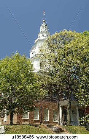 Annapolis, MD, Maryland, Chesapeake Bay, The Maryland State House, State Capitol Building View Large Photo Image Stock Photograph - Annapolis, MD, Maryland, Chesapeake Bay, The Maryland State House, State Capitol Building. Fotosearch
