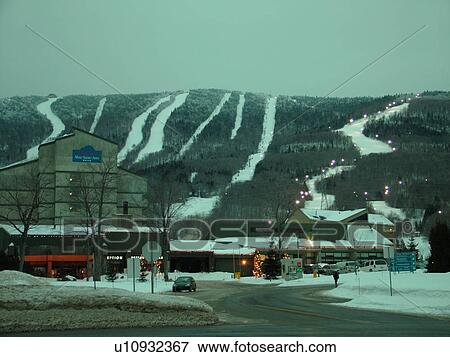 Beaupre, Quebec City, Quebec, Canada, Parc Du Mont-Sainte-Anne, Ski Resort, downhill skiing, ski lodge View Large Photo Image Stock Photo - Beaupre, Quebec City, Quebec, Canada, Parc Du Mont-Sainte-Anne, Ski Resort, downhill skiing, ski lodge. Fotosearch