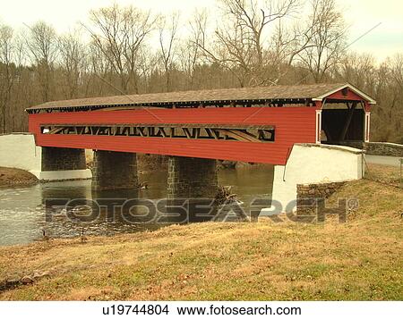 Brandywine River Valley, DE, Delaware, Brandywine River, Red Covered Bridge View Large Photo Image Picture - Brandywine River Valley, DE, Delaware, Brandywine River, Red Covered Bridge. Fotosearch