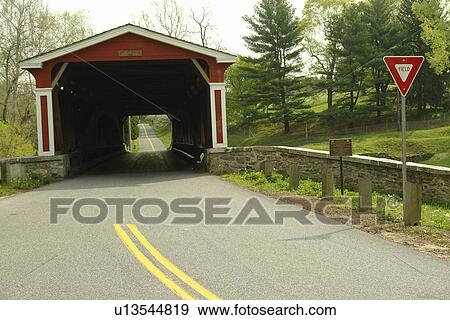 Stock Photo -  Brandywine River Valley, DE, Delaware, Smith Covered Bridge. Fotosearch
