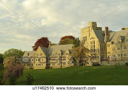 Stock Image -  Bryn Mawr, PA, Pennsylvania, Bryn Mawr College, Rhoads Residence and Dining Hall. Fotosearch