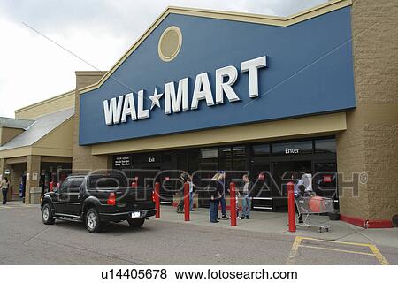 Stock Photo -  Burlington, VT, Vermont, Wal-Mart Store, discount department stores. Fotosearch
