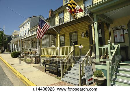 Stock Photo Of Chesapeake City Md Maryland Bay Chesapeake City Md Maryland Bay Historic Village Bayard House Restaurant