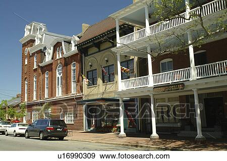Stock Photo -  Chestertown, MD, Maryland, Chesapeake Bay, Historic Downtown District, Hotel Imperial. Fotosearch