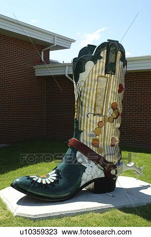 Cheyenne, WY, Wyoming, Cheyenne Frontier Days Old West Museum, large cowboy boot statue View Large Photo Image Stock Image - Cheyenne, WY, Wyoming, Cheyenne Frontier Days Old West Museum, large cowboy boot statue. Fotosearch
