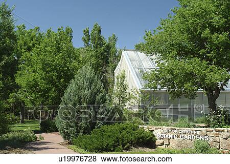 Stock Photo -  Cheyenne, WY, Wyoming, Cheyenne Botanic Gardens. Fotosearch