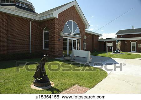 Stock Photography -  Cheyenne, WY, Wyoming, Cheyenne Frontier Days Old West Museum, large cowboy boot statue. Fotosearch