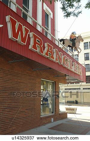 Stock Photo -  Cheyenne, WY, Wyoming, downtown, The Wrangler. Fotosearch