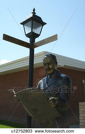 Stock Image -  Cheyenne, WY, Wyoming, statue at Cheyenne Frontier Days Old West Museum. Fotosearch