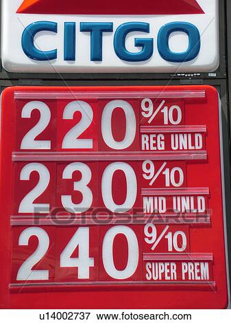 Citgo Gas Station, gas prices, sign, credit cards accepted View Large Photo Image Stock Photo - Citgo Gas Station, gas prices, sign, credit cards accepted. Fotosearch