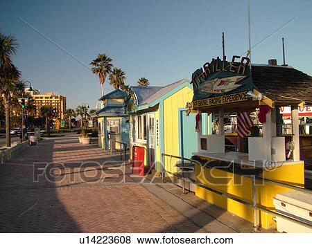 Stock Photo -  Clearwater Beach, St. Petersburg, FL, Florida, Tampa Bay Area, wharf. Fotosearch