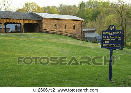 Cornwall, PA, Pennsylvania, Cornwall Iron Furnace, built by Peter Grubb in 1742, charcoal fueled ironmaking complex View Large Photo Image Stock Image - Cornwall, PA, Pennsylvania, Cornwall Iron Furnace, built by Peter Grubb in 1742, charcoal fueled ironmaking complex. Fotosearch