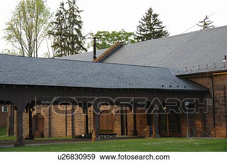 Cornwall, PA, Pennsylvania, Cornwall Iron Furnace, built by Peter Grubb in 1742, charcoal fueled ironmaking complex View Large Photo Image Stock Photo - Cornwall, PA, Pennsylvania, Cornwall Iron Furnace, built by Peter Grubb in 1742, charcoal fueled ironmaking complex. Fotosearch
