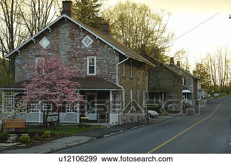 Stock Photo -  Cornwall, PA, Pennsylvania, downtown, main street, residential. Fotosearch