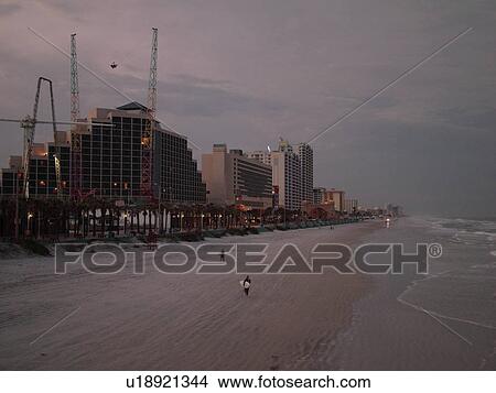 Daytona Beach, FL, Florida, Daytona Beach Shores, Atlantic Ocean, beaches, resorts, evening View Large Photo Image Picture - Daytona Beach, FL, Florida, Daytona Beach Shores, Atlantic Ocean, beaches, resorts, evening. Fotosearch