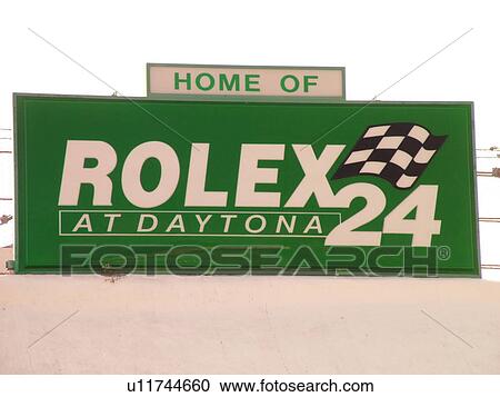 Stock Image -  Daytona Beach, FL, Florida, Daytona International Speedway, Home of Rolex 24 Hour at Daytona, sign. Fotosearch